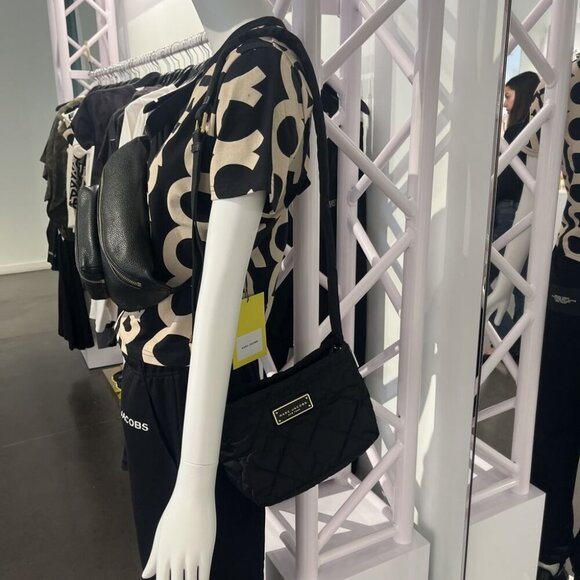 NWT Marc Jacobs Quilted Nylon Crossbody Bag H107M06SP21 Black - Picture 5 of 15